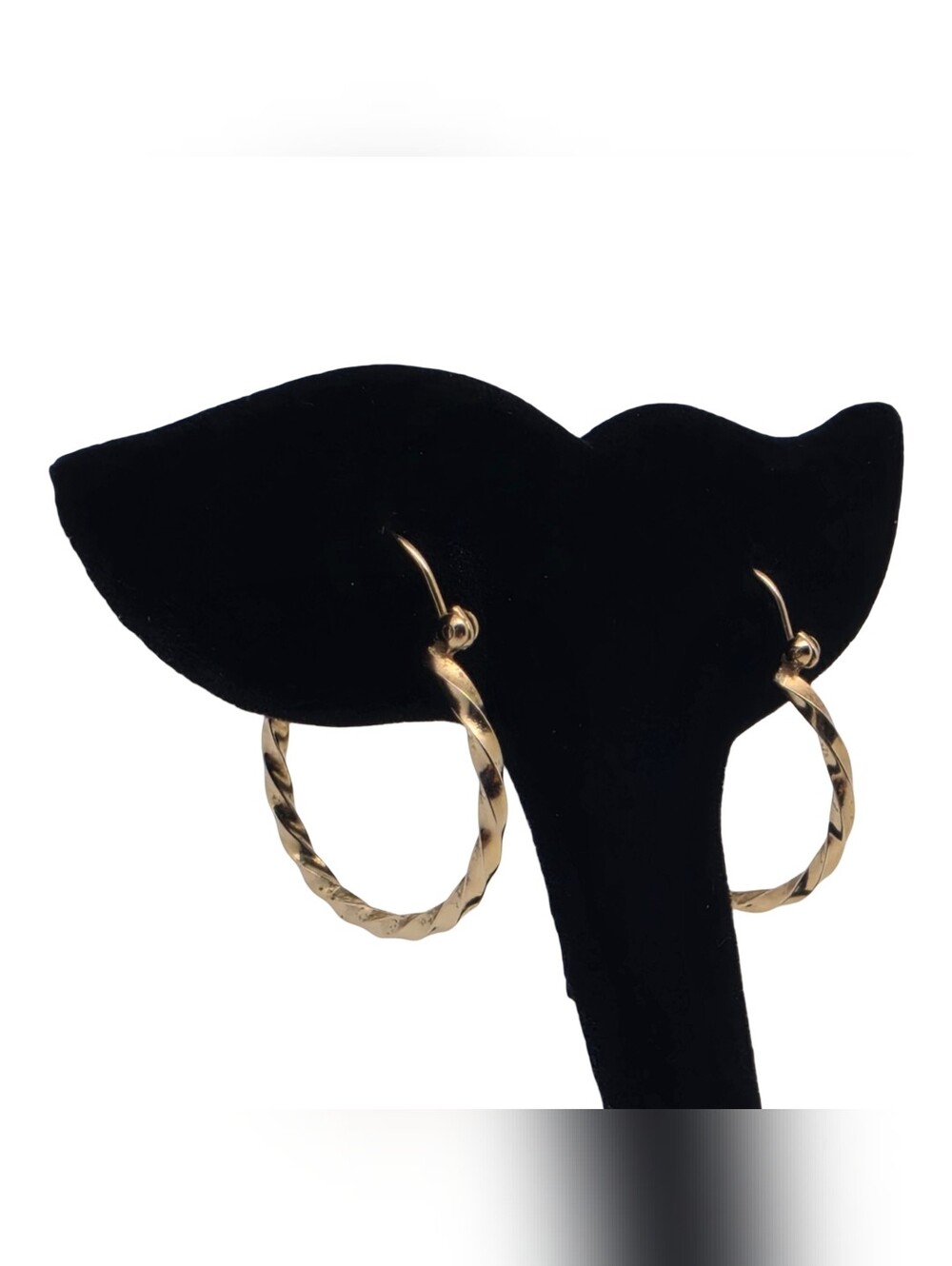 14k Yellow Gold Classic Twisted Hoop Earrings